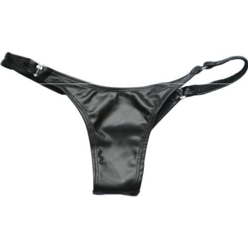S-3XL Plus Size Women Thongs And G Strings Oil Latex Panties Wetlook Shiny PVC T-Back Bikini Briefs Underwear Bragas Mujer Tanga