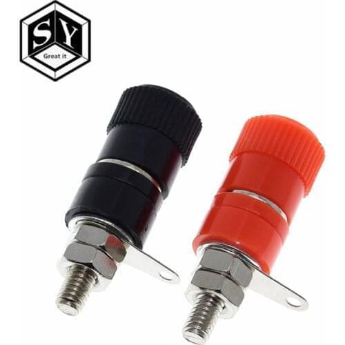 GREAT IT 10PCS/LOT Terminal Blocks JS-910B 4mm Amplifier Terminal Connector Binding Post Banana Plug Jack Mount Black