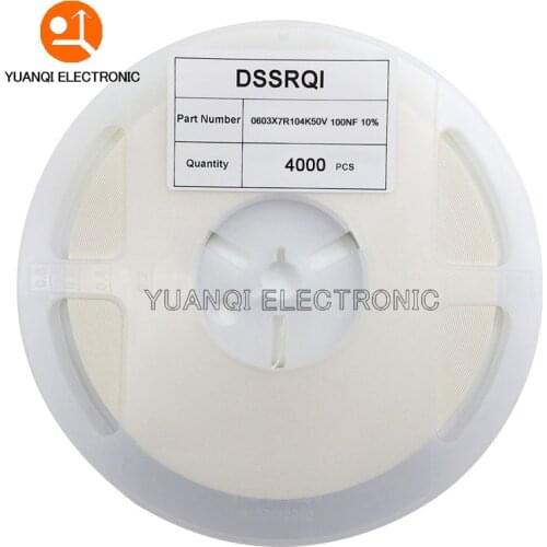 4000pcs 0603 SMD Chip Multilayer Ceramic Capacitor 0.5pF - 22uF 10pF 22pF 100pF 1nF 10nF 15nF 100nF 0.1uF 1uF 2.2uF 4.7uF 10uF