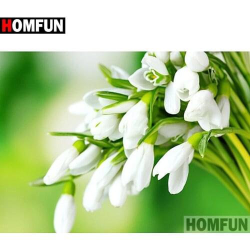 HOMFUN Full Square/Round Drill 5D DIY Diamond Painting "flower" Embroidery Cross Stitch 5D Home A07938