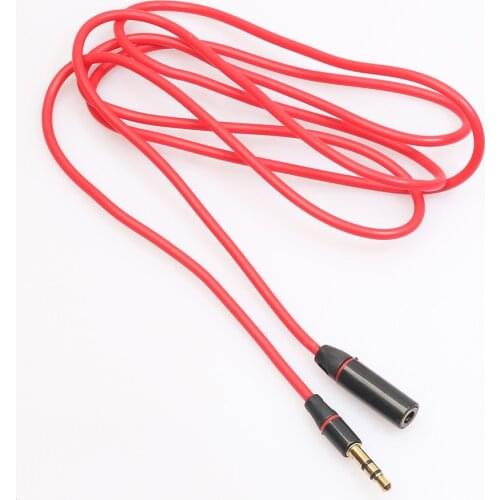 Audio Cable 3.5mm Male To Female M/F Plug Jack Stereo Audio Headphone Extension Cable 1.2m Red In stock 11
