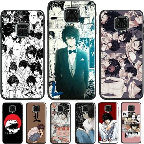 DEATH NOTE L Lawliet Case For Xiaomi Redmi Note 10 Pro 7 8 9 Note 9S 8T Cover For Redmi 9 9T 9C 9A 8A K40 Coque