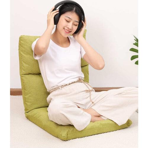 Household bedroom floor bed tatami cushion back integrated home lazy chair mat adjustable small sofa legless