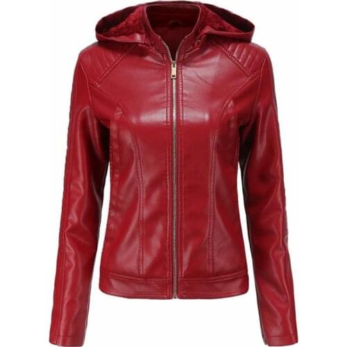 Женские модные кожаные куртки FANTIGO China At AliExpress