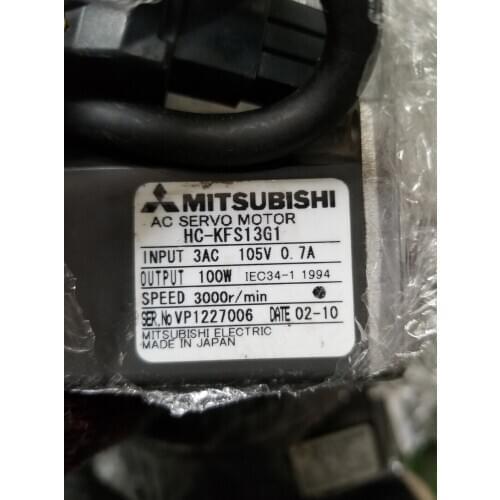 HC-KFS13G1 servo motor , used in good condition . 80% appearance new , good working , free shipping