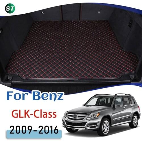 For Mercedes-Benz GLK-Class 2009-2016 Leather Car Trunk Mat Trunk Boot Mat Liner Pad Cargo pad Carpet Tail Car Accessories