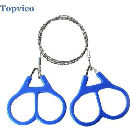 Mini Stainless Steel Wire Saw Outdoor Survival Camping Hiking Hunting Self Defense Chainsaws Hand Saw Fret Saw Tools