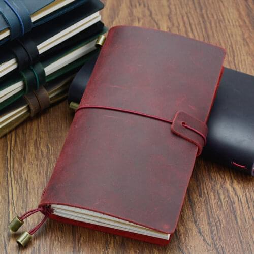 Fromthenon Handmade Genuine Leather Notebook Vintage Travelers Journal Cowhide Diary Looes Leaf Now BUY 1 Book Get Accessories
