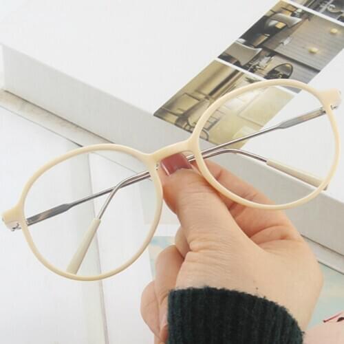 Retro Ladies Glasses Frame Computer Anti-blue Glasses Mens Retro Round Prescription Optical Glasses Radiation-proof Glasses
