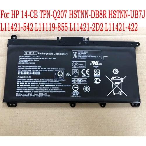 Original 41.9WH HT03XL Laptop battery For HP 14-CE TPN-Q207 HSTNN-DB8R HSTNN-UB7J L11421-542 L11119-855 L11421-2D2 L11421-422