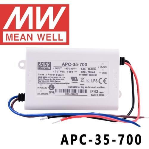 Original Mean Well APC-35-700 meanwell 700mA Constant current 35W Single Output LED Switching Power Supply