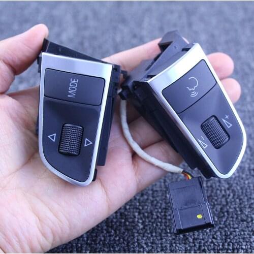 Pair Chrome 4-spoke Multifunctional Steering Wheel Button Switch For Audi A6 C6 A4 B8 Q5 A3 A5 A8 Q7 4E0 951 527 4E0 951 527 AJ