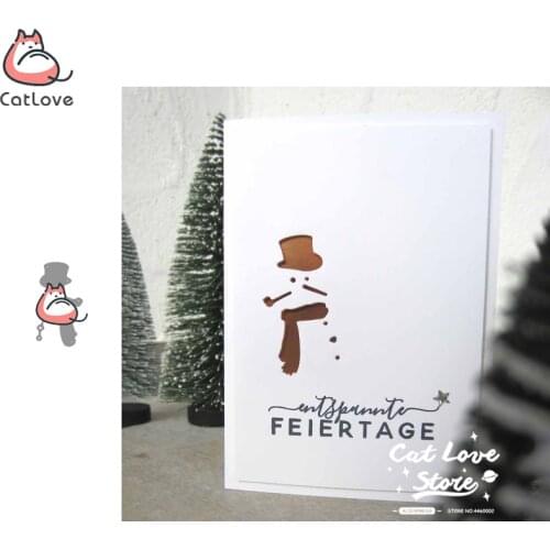 Snowman Christmas Metal Cutting Dies Scrapbooking Stencil Die Cuts Card Making DIY Decorative Craft Embossing New Dies For 2019