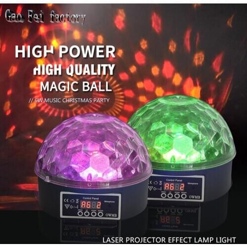 DJ Lights Led Crystal Magic Ball Light DMX Stage Lamp 21 Mode Effect Sound Control For Home Party Club