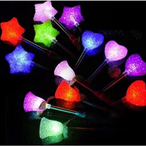LED Glow Star Wand Mixed Rose Heart Shaped Stick Flashing Light Concert Party Novelty Items Led Toys Wholesale 1500pcs