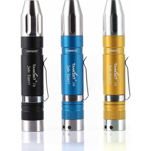 TANK007 J6 LED Flashlight CREE 280lumen White Yellow Light antique Jewelry expert Gem Jewelry Appraise Tool