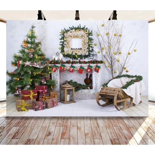 Winter ChristmasTheme Backdrops Baby Artistic Photos Background Decorations for Kids Birthday Party Photography Props