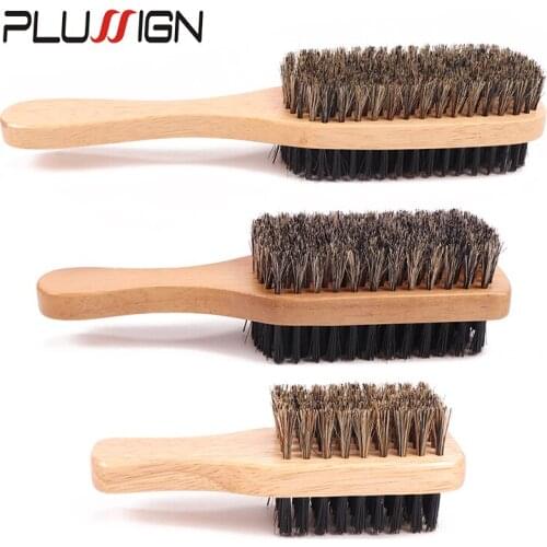 100% Boar Bristle Hair Blowing Comb Wooden Hairdressing Beard Brush Anti Static Barber Hair Styling Comb Shaving Tools For Men
