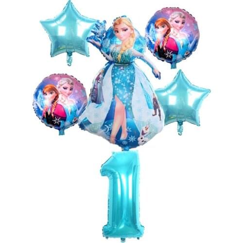 32inch pearl blue number balloons ice snow large princess happy birthday party decorations kids shower globos star surprise