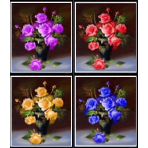 5d Diy Diamond Painting "vase", Rhinestone Embroidery, Imitation Cross Stitch, Mosaic Home Decoration Handmade Gifts