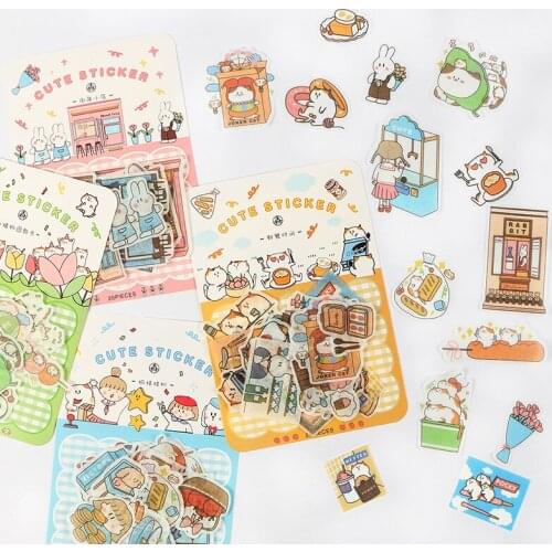 8pcs/LOT happy trainee series Creative decoration material cute DIY paper sticker washi sticker