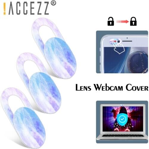 !ACCEZZ Universal Webcam Cover Colorful lens Privacy Sticker For iPhone Huawei Xiaomi Macbook PC Antispy Plastic Slider For iPad