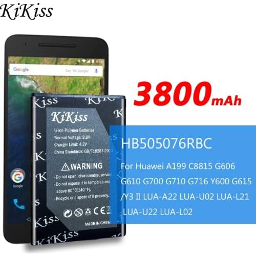 3800mAh HB505076RBC Battery For Huawei A199 C8815 G606 G610 G700 G710 G716 G610S Y3 II Y3 2 Y3II Y3II-U22 LUA-U22 Lua-L21