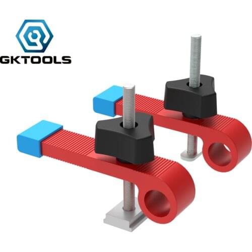 Aluminum Alloy Type19 30 45 T Track Wood Fixed Clamp Rail Slide Slot Stopper M8 Screw Miter Clip Woodworking Tools Jig