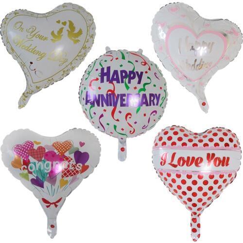 Wedding Balloons Foil heart shape Love Helium Ballon Anniversary Balloon Birthday Party Decorations Adult Event Party Supplies