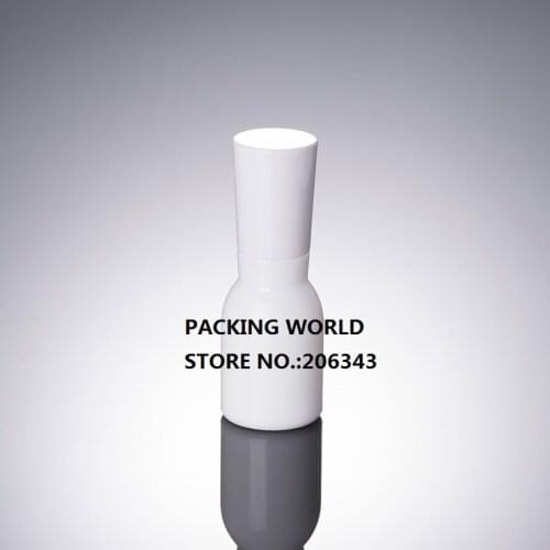 40ml white glass bottle with white press pump/lid for serum/lotion/emulsion/foundation cosmetic packing