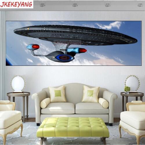 Large size 5d DIY Diamond Painting "star trek" Full Square Drill Cross Stitch Diamond Embroidery home Decor Y3272