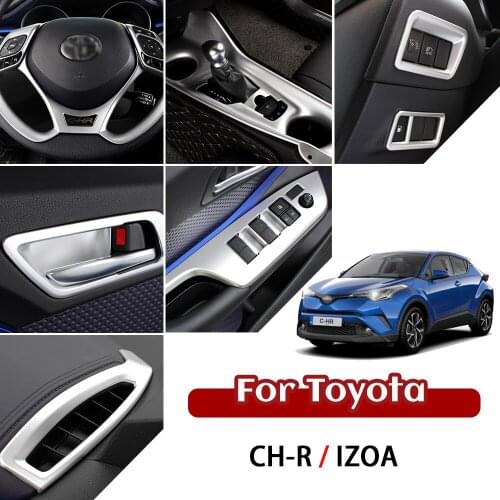 For Toyota CH-R IZOA Dilvery White Central Control Interior Decoration Decorative Strip Automotive Accessories Modified Part CHR