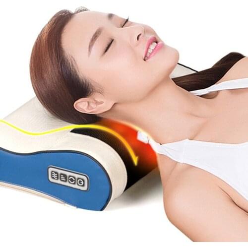 Infrared Heating Electric Cervical Shiatsu Massage Pillow Neck Shoulder Back Head Body Musle Relaxation Massager Relief Pain