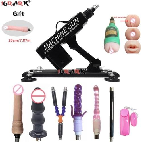 Automatic Thrusting Female Dildo Vibrator Masturbation Sex Machine Pumping Gun Attachments Sex Toys For Women Men Adults Couples