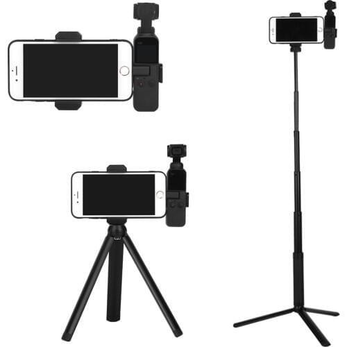 Sunnylife Smartphone Fixing Bracket Stand Clamp / Extending Rod / Tripod for DJI OSMO POCKET 1 2 Gimbal Accessories