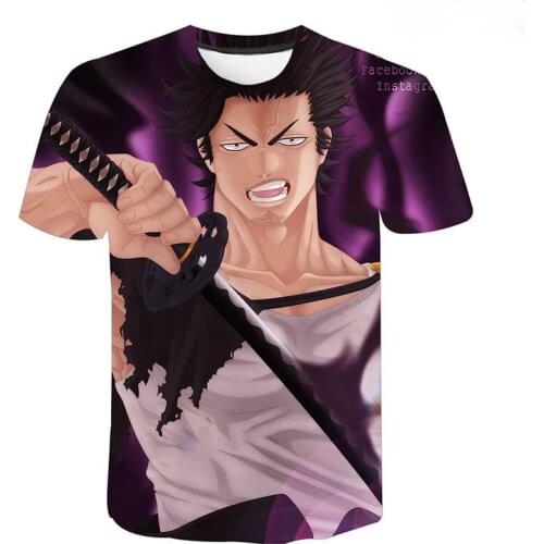 Men Women Children Black Clover Print 3D T-shirt 2021 New Casual Tees Fashion Harajuk Short Sleeve Streetwear