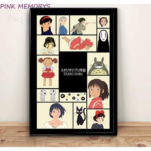 Studio Ghibli Spirited Away Wall Art Poster One Hand Anime Canvas Painting Poster Print Canvas Wall Picture For Home Decoration