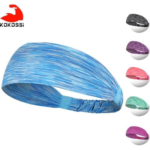 KoKossi Breathable Sport Headband Absorb Sweat Skin-friendly Cycling Running Yoga Sport Elasticity Bandana Quick-drying Headwear