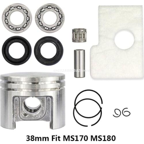 38mm Motor Piston Kit Crankshaft Bearing Oil Seals Kit Fit Stihl MS180 MS170 Dropship