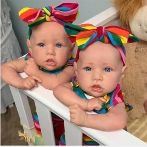 22inch 55CM Reborn Doll Lifelike Reborn Toddler Cute Pout Baby Doll For Newborn Full Body Silicone Doll Lifelike Doll Kids Gift