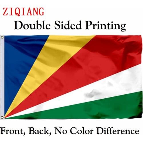 Republic of Seychelles National Flag 3x5ft Polyester Flying Size 90x150cm Custom High Quality Double Sided Printing Banner