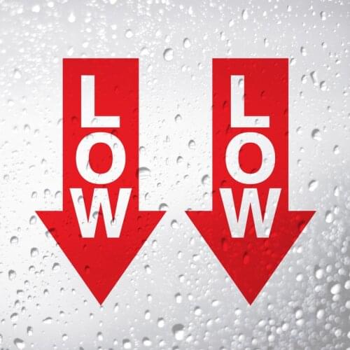 Low Arrows JDM Car Sticker x 2 - Lowered Car Euro DUB Drift Tuner TOW Motorsport Stance