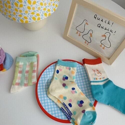 1 Pair New Vintage Women Cartoon Patterned Funny Socks Fashion Cute Harajuku Short Socks Female Cotton Low Art Harajuku Socks