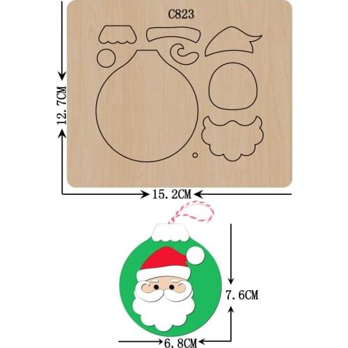 New Christmas ornaments Wooden die Scrapbooking C-823 Cutting Dies Multiple sizes