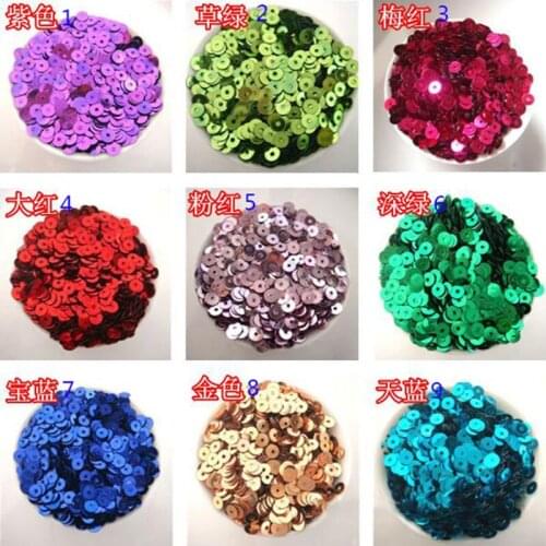 About 7000Pcs/Lot 100g Round Sequins Shinning Sequin 6 Colors Sewing Dress Craft Ornaments Materials Glitter Paillettes