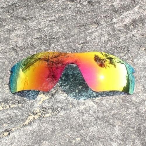 Wholesales E.O.S Polarized Enhanced Replacement Lenses for Oakley Radar Path Sunglasses - Fire Red Polarized Mirror