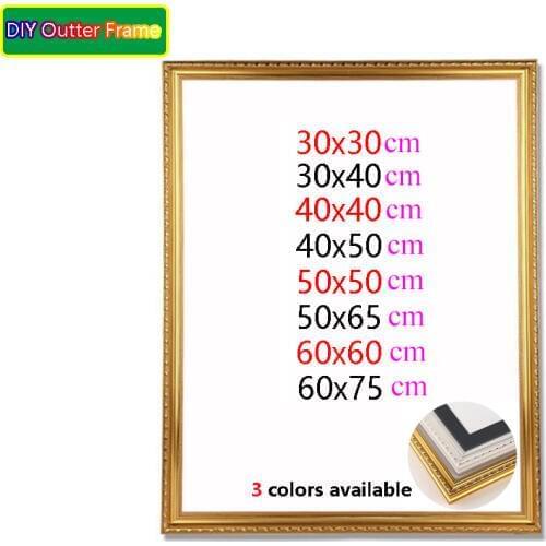 Wood stretcher diy oil painting diamond Mosaic Thick wood frame wall painting picture frame Photo Inner frame sticker