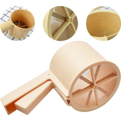 Baking Hand Crank Semi Automatic Sieve Sugar Fine Mesh Cake Handheld Filter Flour Sifter Home Kitchen DIY