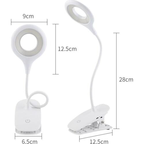 Reading Light Rechargeable Adjustable Touch Control Bed Headboard Lamp 20LED