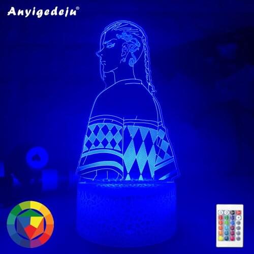 Tokyo Revengers Draken Led Lamp for Child Bedroom Decor Night Light Birthday Gift Room Table Anime 3d Light Tokyo Revengers